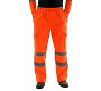 Men’s Hi Vis Trousers High Visibility Combat Trousers Multi Pocket Cargo Work Pants Workwear Reflective Tape Trousers Hi Vis High Visibility Two Tone Jogging Bottoms Training Trousers Joggers