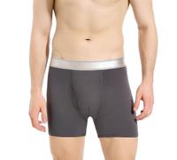 Men’s Incontinence Boxers, Washable Protective Pants with 150ML Absorbent Urine Volume Leakproof Underwear Reusable Cotton Soft (Grey, 2XL)