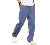 Men’S Joggers Slim Fit, Elasticated Lightweight Jogging Bottoms Casual Regular Fit Trouser Sweatpants Drawstring with Pockets Pyjama Bottoms Lounge Pants Hiking Trousers (XL, Blue)