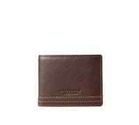 Men’s Leather Explorer Bifold Wallet RFID Protected - Real Nappa Leather Wallet with Coin Pocket, Card Slots & ID Window (Brown)
