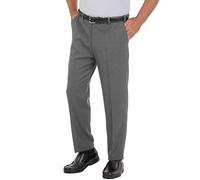 Men’s Lightweight 100% Polyester High Waist Trousers Casual Business Office Work Home Smart Dress Pants | Upto 60 inch Waist and 33 Inside Leg Grey