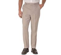 Men’s Lightweight 100% Polyester High Waist Trousers Casual Business Office Work Home Smart Dress Pants | Upto 60 inch Waist and 33 Inside Leg