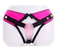 Men’s Lockable Chastity Belt, Sissy Panties with Adjustable Strap for Penis Cages, Comfortable Fit and Lock for Secure Wear (Purple, Large)