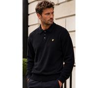 Men’s Lyle & Scott Blouson Knitted Polo Shirt Black 100% Cotton XL 2XL RRP£100