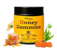 Men’s Manuka Honey Gummies, with Shilajit, Ashwagandha, Sea Moss, Improves Endurance, Lowers Cortisol, Reduces Fatigue, Vegan, Non-GMO (60 Gummies)