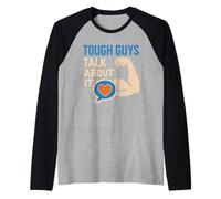 Men’s Mental Health Advocate Emotional Strength Design Raglan Baseball Tee