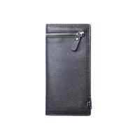 Men’s Minimalist Front Pocket Wallet, Soft PU Leather Card Cases, Long Slim Credit Cards Protection Case (Black,L18.5 x W10 x H2.5 cmL7.3×W3.9×H0.9 in)