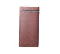 Men’s Minimalist Front Pocket Wallet, Soft PU Leather Card Cases, Long Slim Credit Cards Protection Case (Brown,L18.5 x W10 x H2.5 cmL7.3×W3.9×H0.9 in)