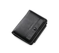 Men’s Minimalist Front Pocket Wallet, Vintage Solid Color Card Cases, Trifold Credit Cards Protection Case (Black,L12 x W10x H3 cmL4.7×W3.9×H1.2 in)