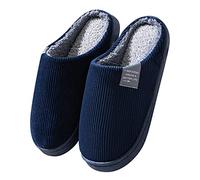 Men’s Mule Slippers Warm Sherpa Fleece Lined Slip On Indoor Home Footwear