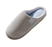 Men’s Mule Slippers Warm Sherpa Fleece Lined Slip On Indoor Home Footwear