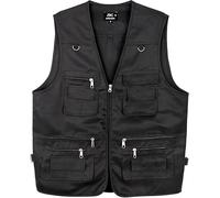 Men’s Multi-Pocket Utility Vest - Fishing & Travel Waistcoat Gilet, Lightweight Breathable Mesh, Adjustable Fit with Multiple Zip & Flap Pockets (UK, Alpha, XXL, Plus, Regular, Black)