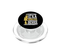 Men’s Not a Gun It’s a Funny Wireless Communication Device PopSockets PopGrip for MagSafe
