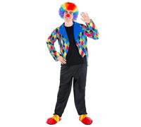 Men’s Oleg the Clown Costume Halloween Fancy Dress Outfit Carnivall Circus