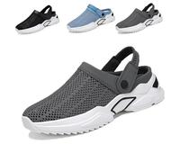 Men’s Orthopedic Hollow-Out Summer Sandals, Jerrycherries Orthopedic Shoes, Mens Orthopedic Sandals Arch Support (Gray,7)