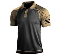 Men‘s Polo T Shirts Summer Lightweight Standing Collar Button Up Shirts Short Sleeve Breathable Comfort Sport Shirts Basic Regular Fit Polo Shirts Stretch Classic Fit Shirt Tops For Everyday Wear