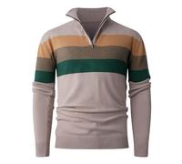 Men’s Quarter Zip Jumper, Men's Jumper Zip Neck Tops Winter Warm Knit Polo Neck Jumper Long Sleeve Soft Cozy Turtle Neck Men's Turtleneck Fishermans Jumper Quarter Zip Jumper Winter Casual Jumpers