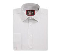 Men’s Regular Fit, Long Sleeve, Fine Stripe Shirts | Double French Cuff | Traditional Tailoring | The Windsor Formal Dress Shirt for Men by Janeo British Apparel. (Soft Lime, 21.0 in Collar)