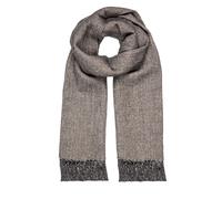 Men’s Reversible Two-Tone Scarf with Tassels - Charcoal / One