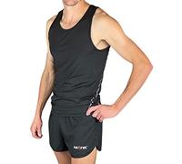Men’s Running Vest - Lightweight Quick-Dry Sleeveless Training & Racing Top | Breathable Technical Sports Tank for Gym, Fitness, Marathon & Everyday Running (Black, XL)