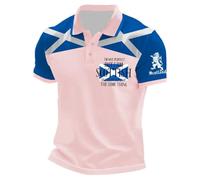 Men’s Scotland Polo Shirt 2026 Summer Short Sleeve Casual Patriotic Tee Golf Top Relaxed Fit Celebration Football Outfit for Holiday UK