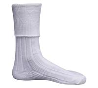 Men’s Scottish Highland Kilt Hose | Socks for Kilts | Traditional Ribbed Socks for Bagpipe Bands, Formal Events & Highland Wear (UK, Alpha, M, Regular, Regular, White)