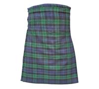 Men’s Scottish Kilt 24" Length 5 Yards | 13oz Tartan Wool Traditional Highland Dress | Formal Events Weddings & Scottish Festivals (Black Watch, 46)