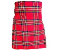 Men’s Scottish Kilt 24" Length 5 Yards | 13oz Tartan Wool Traditional Highland Dress | Formal Events Weddings & Scottish Festivals (Royal Stewart, 46)