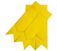 Men’s Scottish Kilt Hose Sock Flashes Various Tartan Garter Pointed Acrylic Wool Flash (Plain Yellow Tartan)