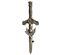 Men’s Scottish Kilt Pin Thistle Antique Kilts for Men 4” Inches - Scotland Highland cloak Pins & Brooches Silver Gift, Irish Sword Needle10cm (sword thistle hilt)