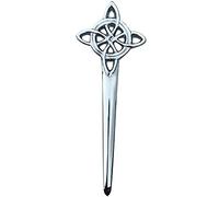 Men’s Scottish Kilt Pin Thistle Antique Kilts for Men 4” Inches - Scotland Highland cloak Pins & Brooches Silver Gift, Irish Sword Needle10cm (Celtic Knot)