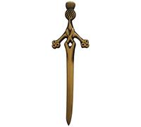 Men’s Scottish Kilt Pin Thistle Antique Kilts for Men 4” Inches - Scotland Highland cloak Pins & Brooches Silver Gift, Irish Sword Needle10cm (celtic knot sword)
