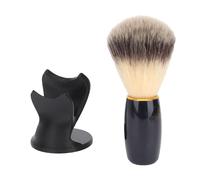 Men ' s Shaving Brush Kit | Curved Handle for Easy Grip | Synthetic Brush Creates Rich Lather/Travel/Barber | Includes Stand for Storage