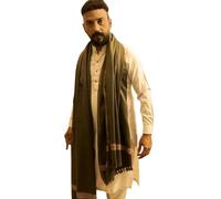 SHOPUKASA Men’s Shawl Winter Mens Scarf Shemagh Cashmere Feel Scarves Warm Soft Fashion Scarf Gifts for Men (Green Olive)