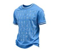 Men’s Short Sleeve Graphic Tee for Awareness Month Supporting Cancer Causes Casual Crew Neck Tee with Inspiring Print for Everyday Wear (2-Blue, XXL)