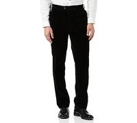 Men’s Soft Velvet Trousers Classic Dinner Part Tailored Fit Dress Pants [TRS-TIM-BLACK-38]