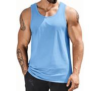 Men’s Solid Colour Sleeveless Vest 1/3 Pcs Cotton Lightweight Breathable Casual Gym Undershirt for Summer Activewear