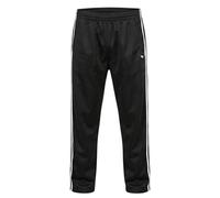 Men’s Sports Jog Trousers - Soft Silky Tracksuit Bottoms with Open Hem & Zip Pockets - Ideal for Gym, Outdoor Activities & Lounge Wear - Stripe Black-XXL