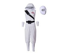 Men’s Storm Shadow G.I.Joe Ninja Adult Cosplay Costume White Battle Suit with Accessories