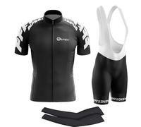 Men’s Summer Cycling Suit - 2024 Short Sleeve Cycling Jersey with 3D Gel Padded Bib Shorts Set - Breathable, Quick Dry All Day Bicycle Clothing Set (PN2,L)