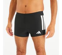 adidas Men's 3 Stripes Swim Boxers, Black/White, L