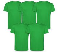 Men’s T-Shirts Multipack | Crew Neck Short Sleeve | 100% Cotton | Casual, Gym, Work, DIY, or Events | Comfortable and Durable Plain T-Shirts | Pack of 5 Irish Green Medium