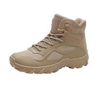 Men’s Tactical Combat Boots, Lightweight High-Top Hiking Shoes with Breathable Mesh and Non-slip Sole, Military Style Outdoor Ankle Boots for Training and Trekking
