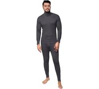 Men’s Thermal Base Layer Set Extreme Warm Long Sleeve Turtleneck Top & Bottoms, Winter Thermal Underwear for Cold Weather, Ski Inner Vest Warm Long John Set for Men (Charcoal Grey Full Set, 3XL)