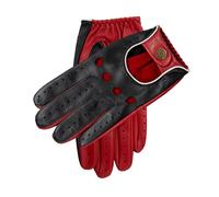 Men’s Touchscreen Three-Colour Leather Driving Gloves - Black/Berry/White / XL