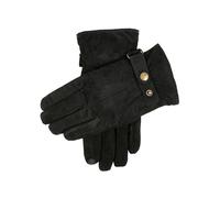 Men’s Touchscreen Water-Resistant Three-Point Fleece-Lined Suede Gloves - Black / XL