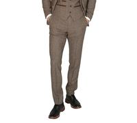 Men’s Tweed-Like Brown Tailored Fit Suit Trousers Formal Set Sold Separately Size 42