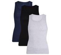 Men’s Vests 100% Ribbed Cotton Regular fit Tank Tops Sleeveless Undershirts, Super Absorbency, Regular fit Undershirt, Itch Free Labels, Shrinkage Control [BGN Pack of 3,M]