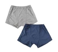 Men’s Washable Incontinence Underwear Briefs, Breathable Cotton Post-Surgery Adaptive Underpants for Elderly Bedridden Patients, Side Tear-Away Design for Easy Dressing(Gray+Blue,Medium)