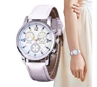 Men’s Watch - Minimalist Leather Strap Waterproof Wrist Watch | Classic Analog Watches with 4cm Dials, 23.5cm Adjustable Strap, Durable Timepiece for Business, Casual, and Everyday Wear